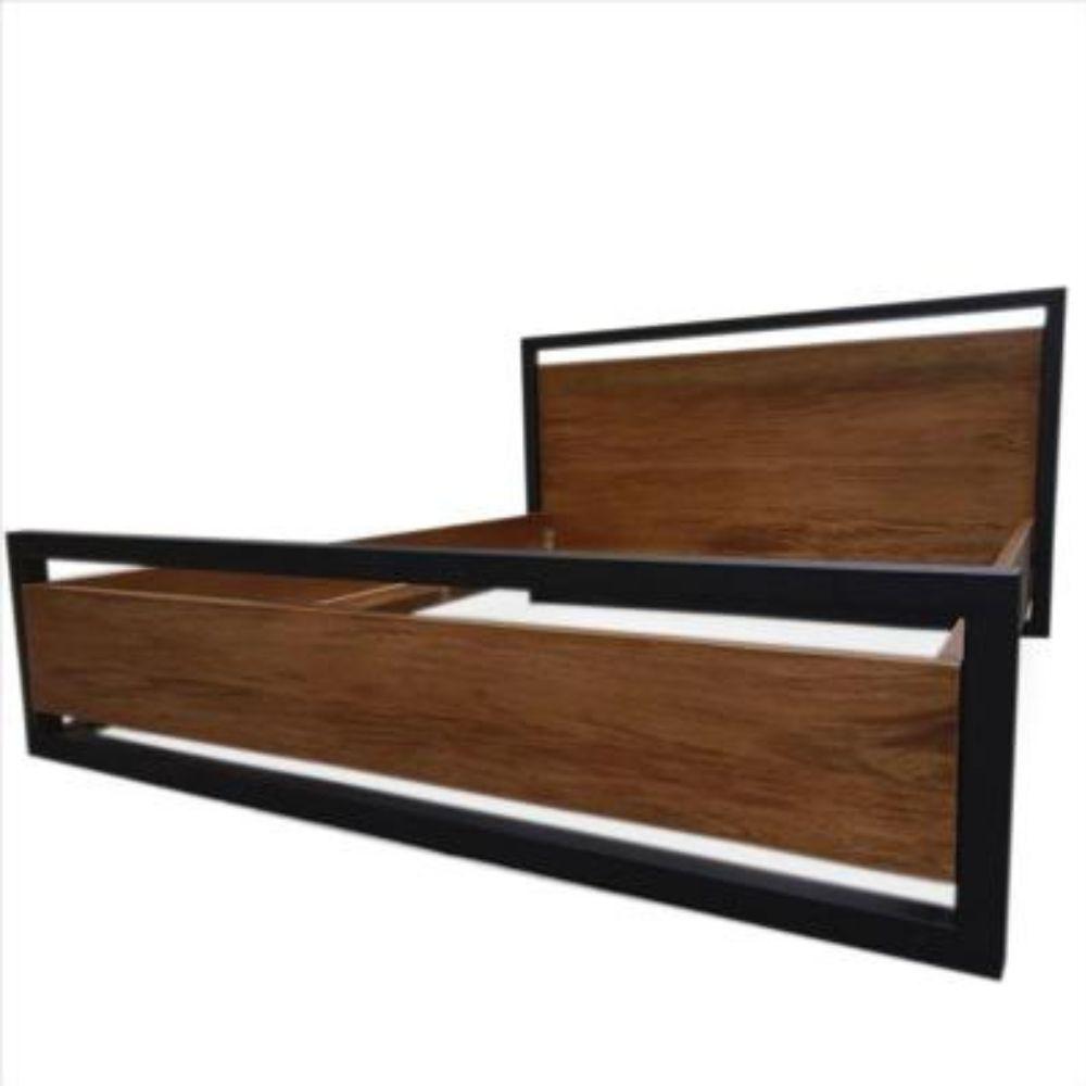 Cama May King 207Cm X 207Cm Roble Y Metal img #4