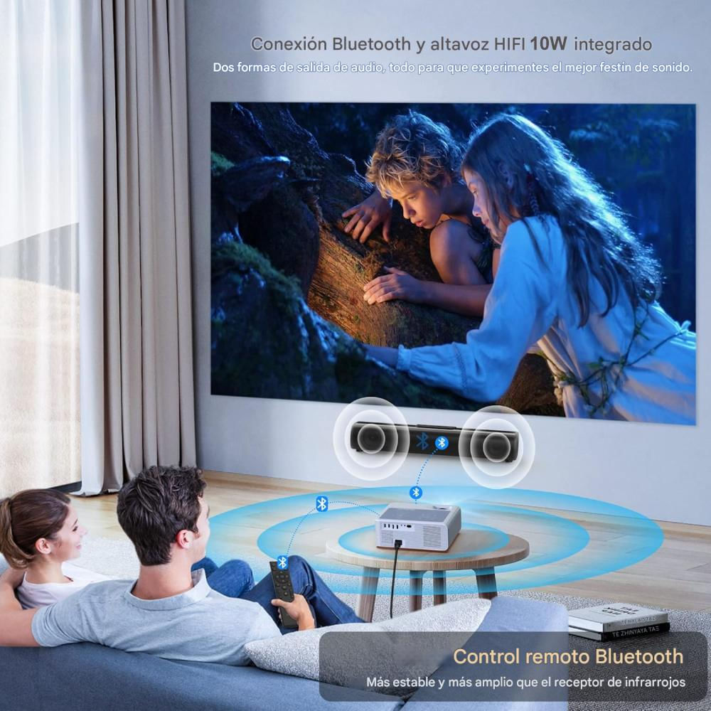 Proyector 4K Wifi 5G Bluetooth 960 Ansi Hdmi Av Bigasuo 410B img #4