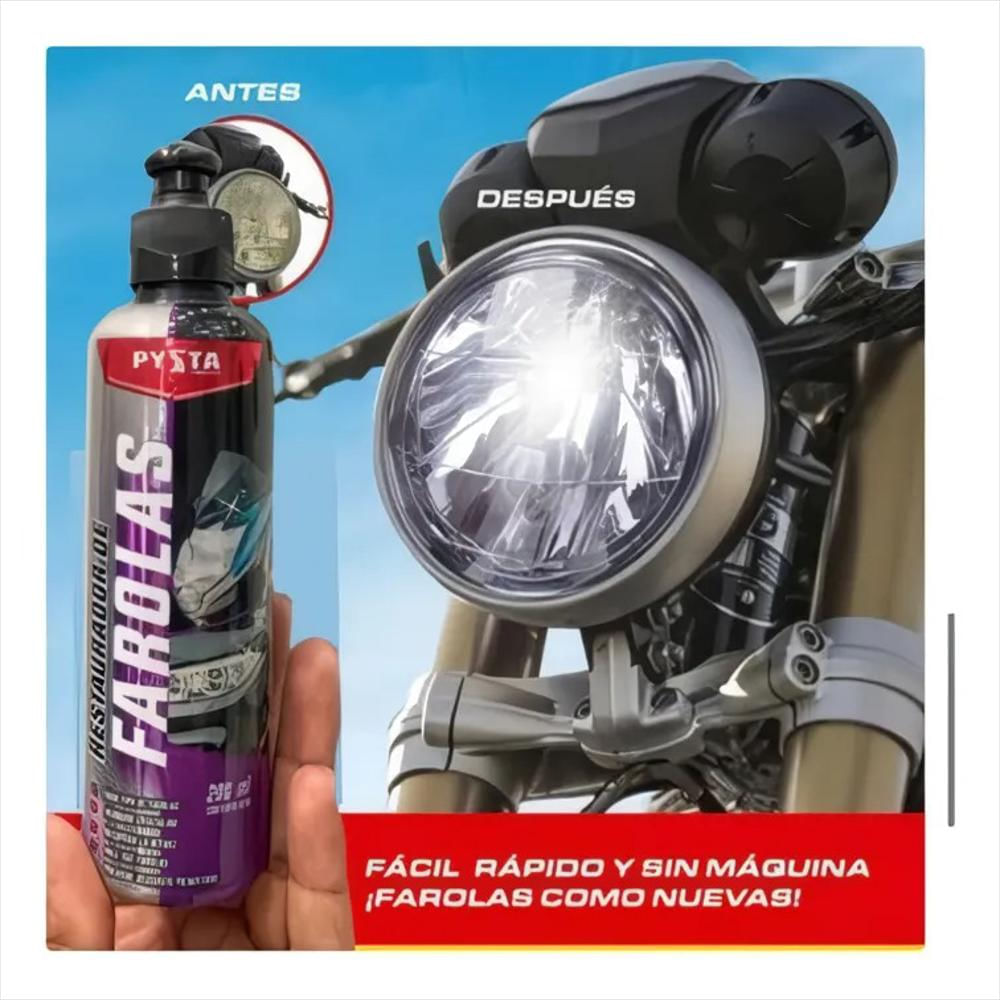 Liquido Restaurador Renovador Farola Luces Autos Pysta 200Ml img #3