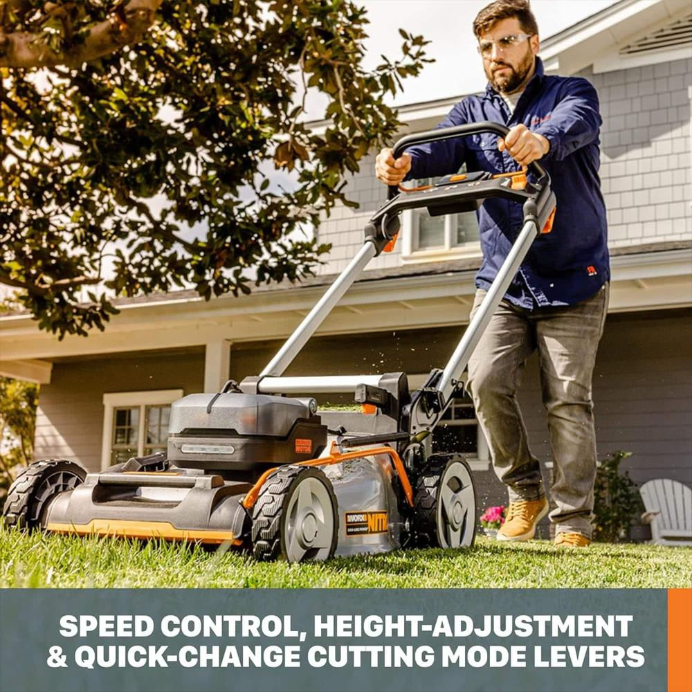 Cortacésped Inalámbrico Autopropulsado Worx Nitro 40V Con 2 Baterías 5.0 Ah img #3