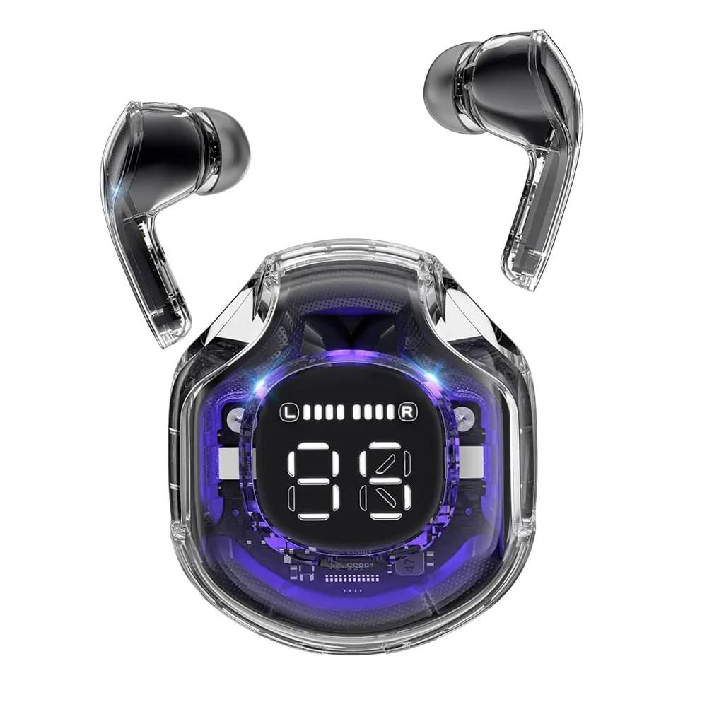 Audífonos Air 39 Inalámbricos Con Luces Y Pantalla Led Negro img #1