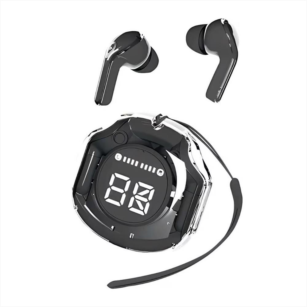 Audífonos Air 39 Inalámbricos Con Luces Y Pantalla Led Negro img #2