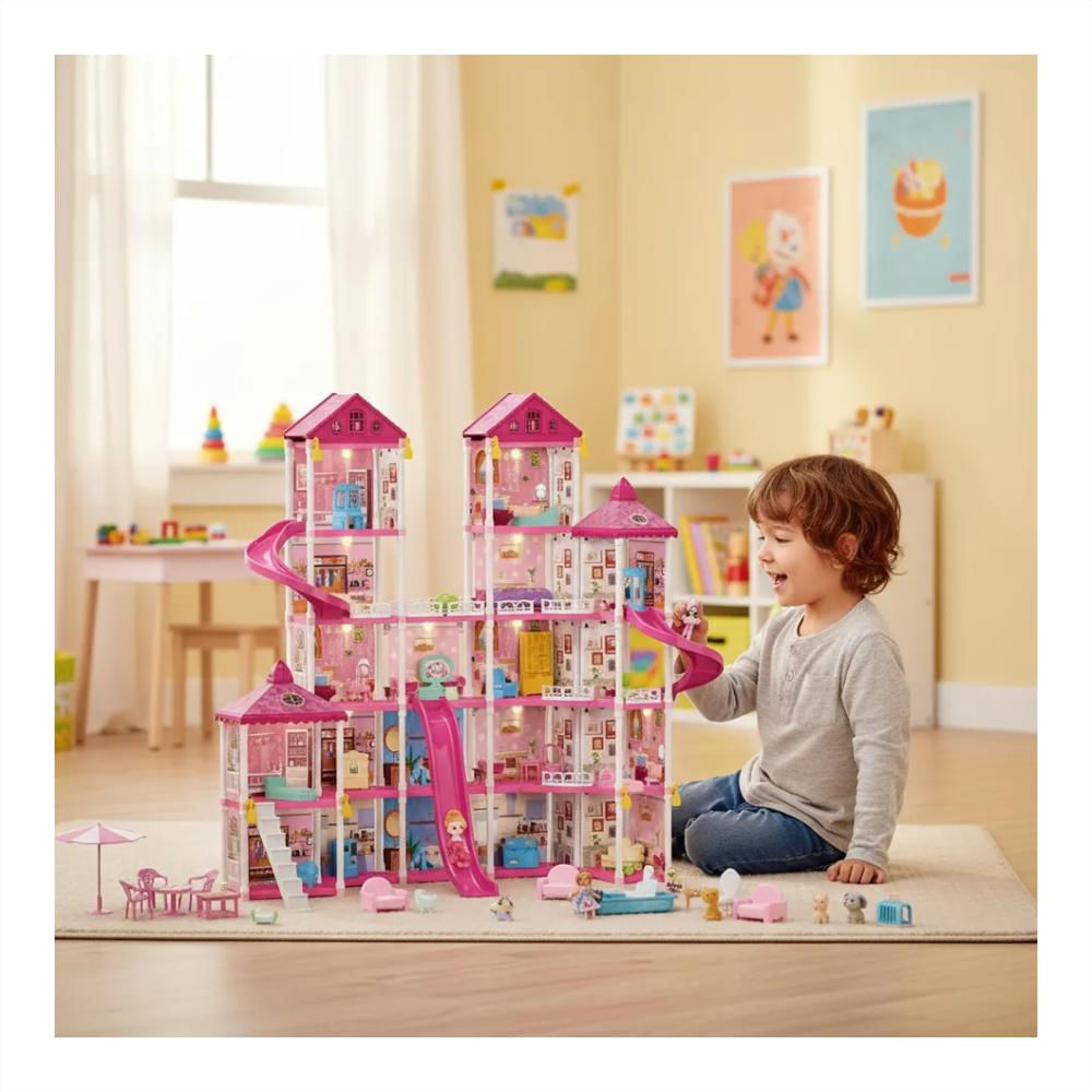 Grande Villa De Muñecas Castillo De Niñas Casas Mansión 368 Pcs img #2