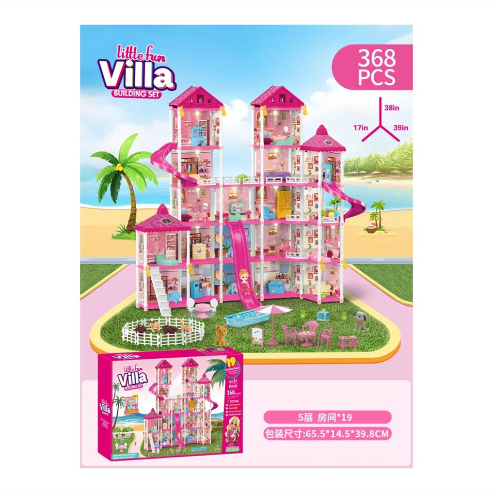 Grande Villa De Muñecas Castillo De Niñas Casas Mansión 368 Pcs img #3