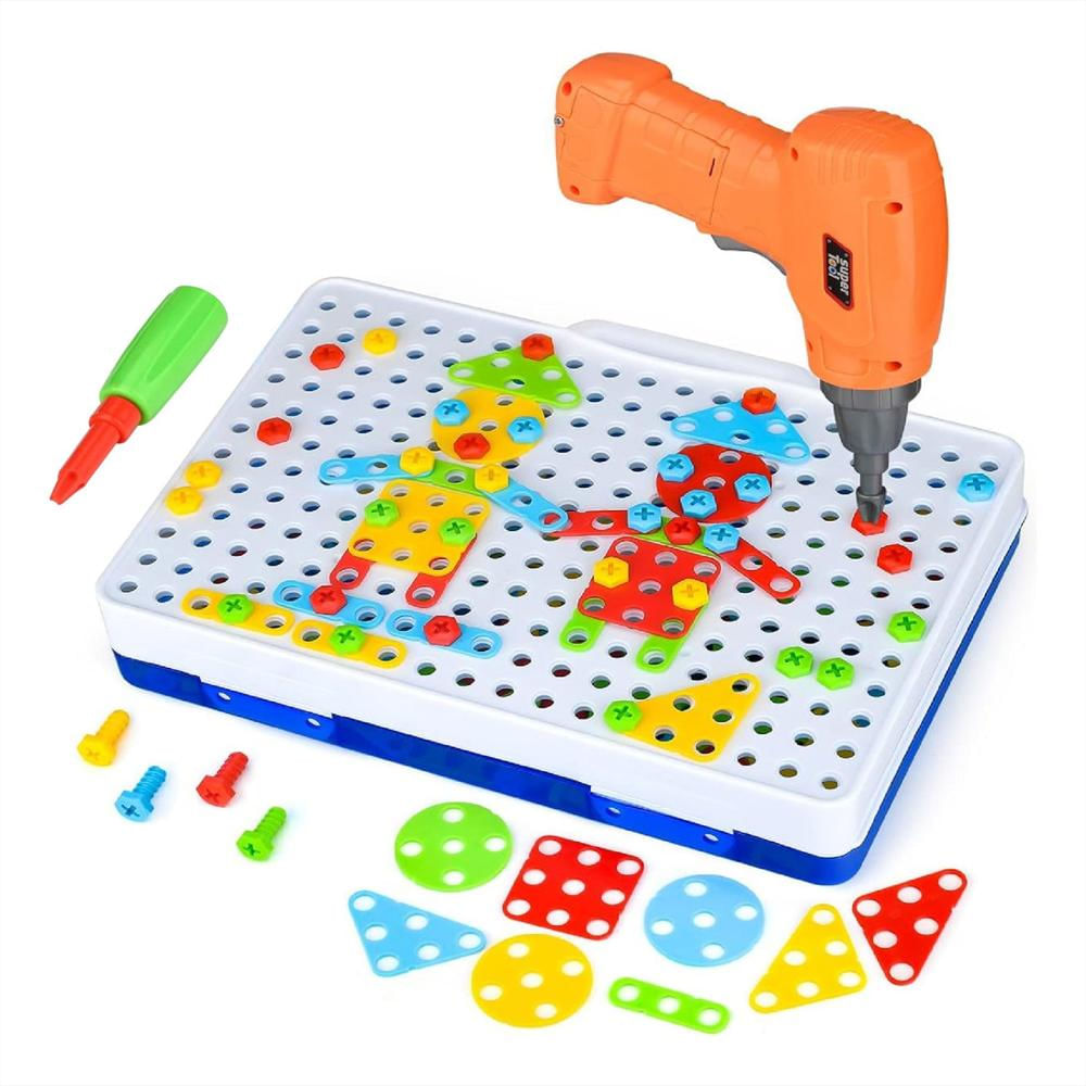 Juego De Construcción Infantil Con Taladro Eléctrico Y 151 Piezas Creativas img #1