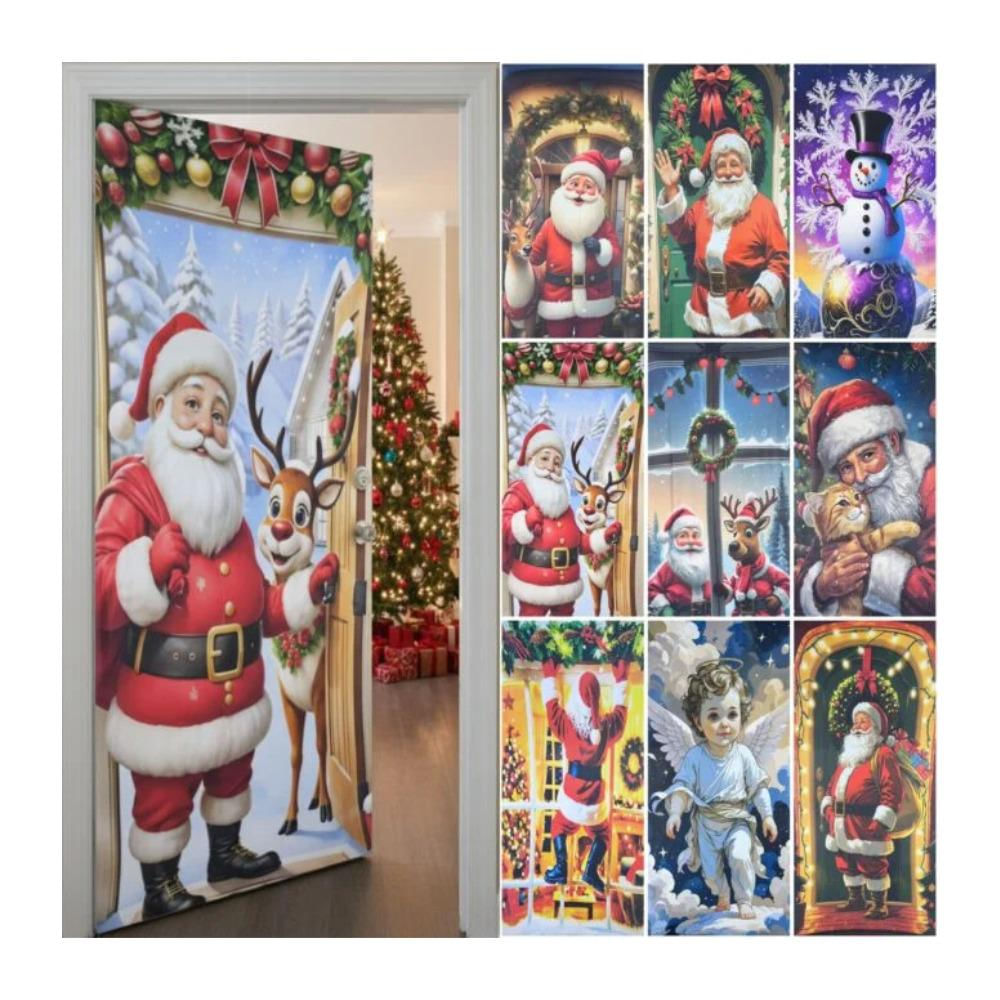 Tapiz Cubrepuerta Navideño Decorativo img #2
