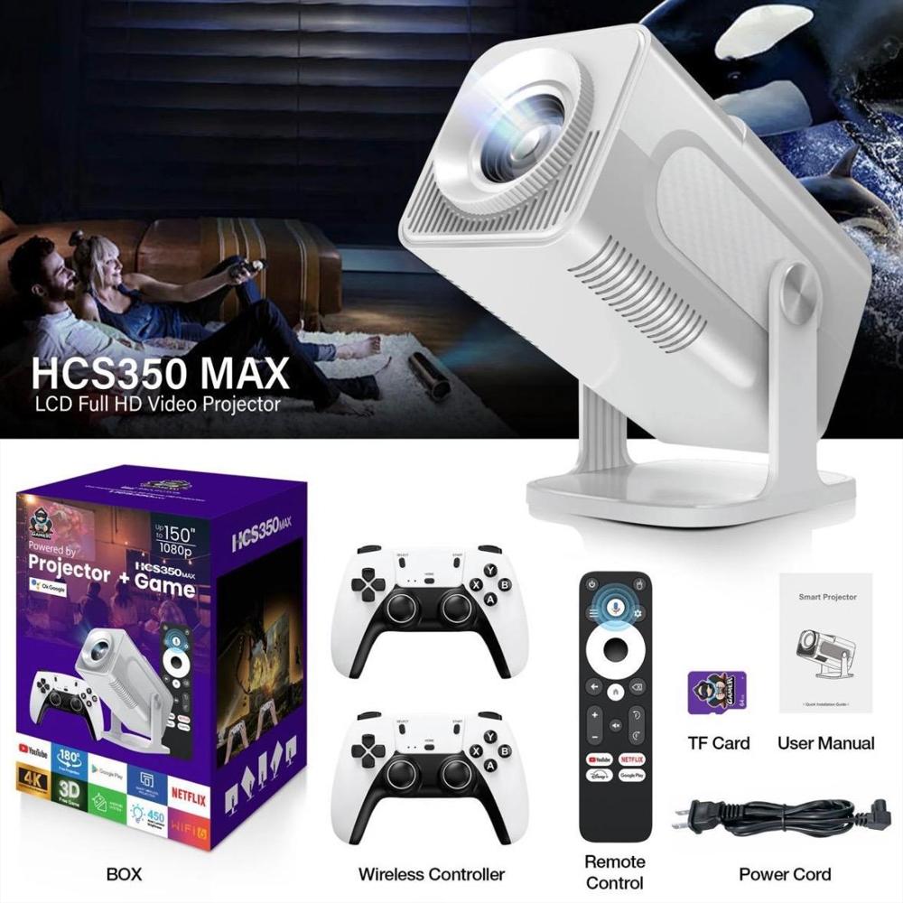 Proyector Inteligente Android Hcs350max Full Hd 1080P, Wifi 6, Bluetooth 5.2, Rotación 180° img #3