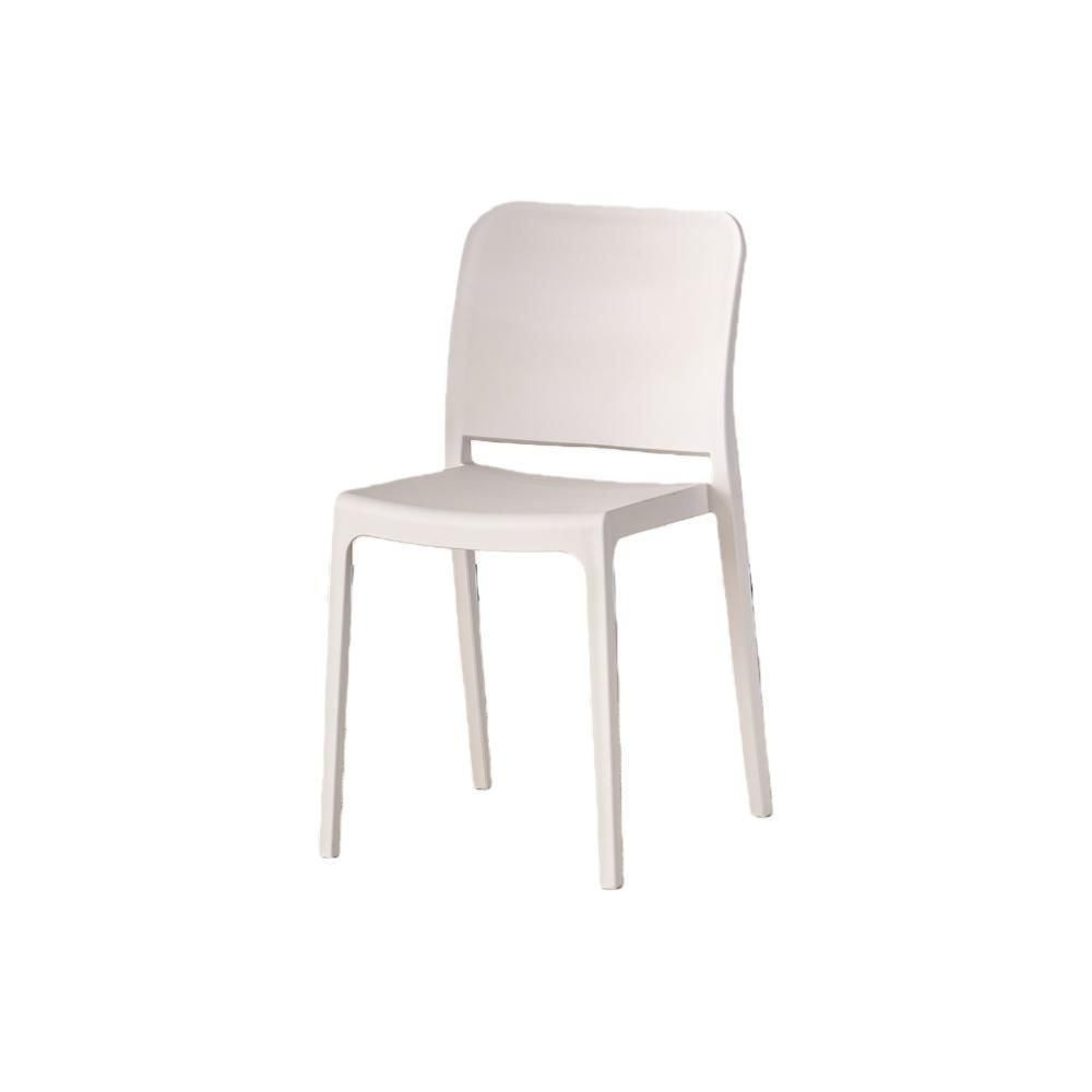 Silla Triveca, Blanco, Con Espaldar Cerrado Y Diseño Minimalista img #1