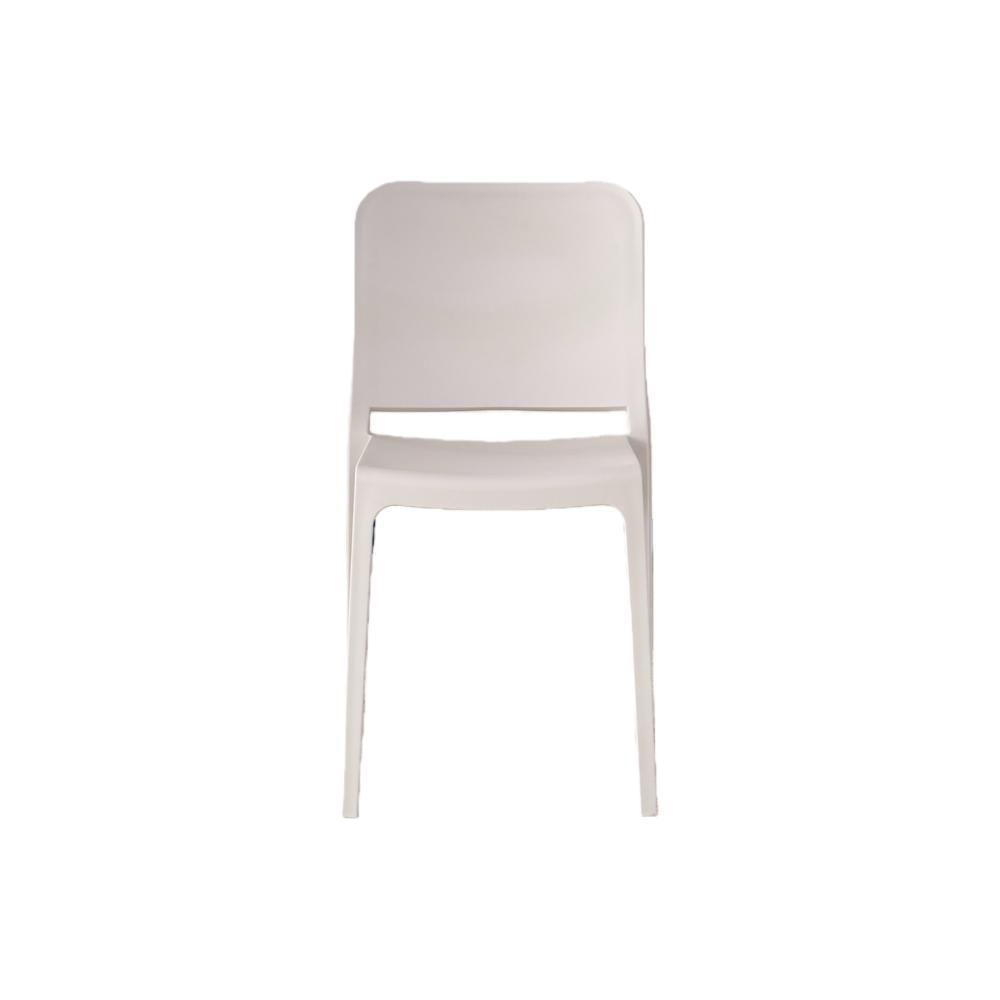 Silla Triveca, Blanco, Con Espaldar Cerrado Y Diseño Minimalista img #3