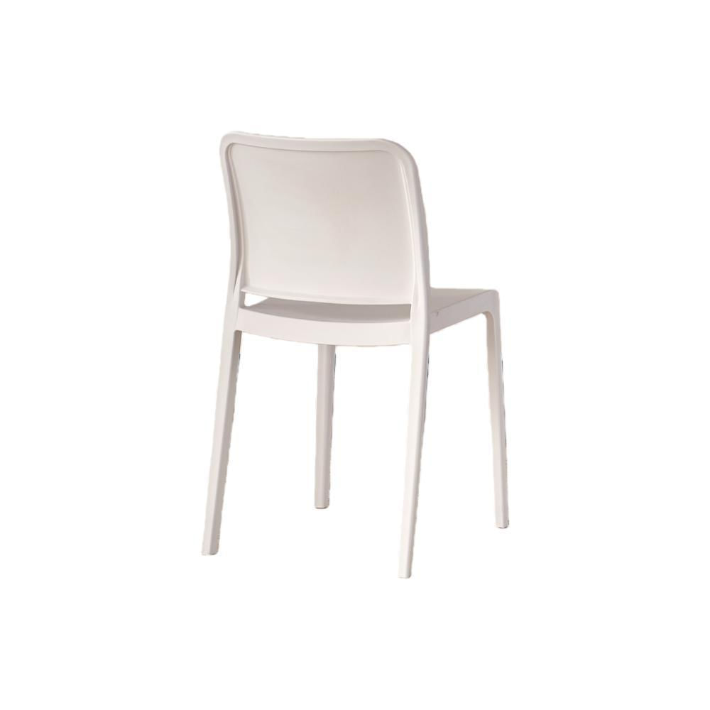 Silla Triveca, Blanco, Con Espaldar Cerrado Y Diseño Minimalista img #4