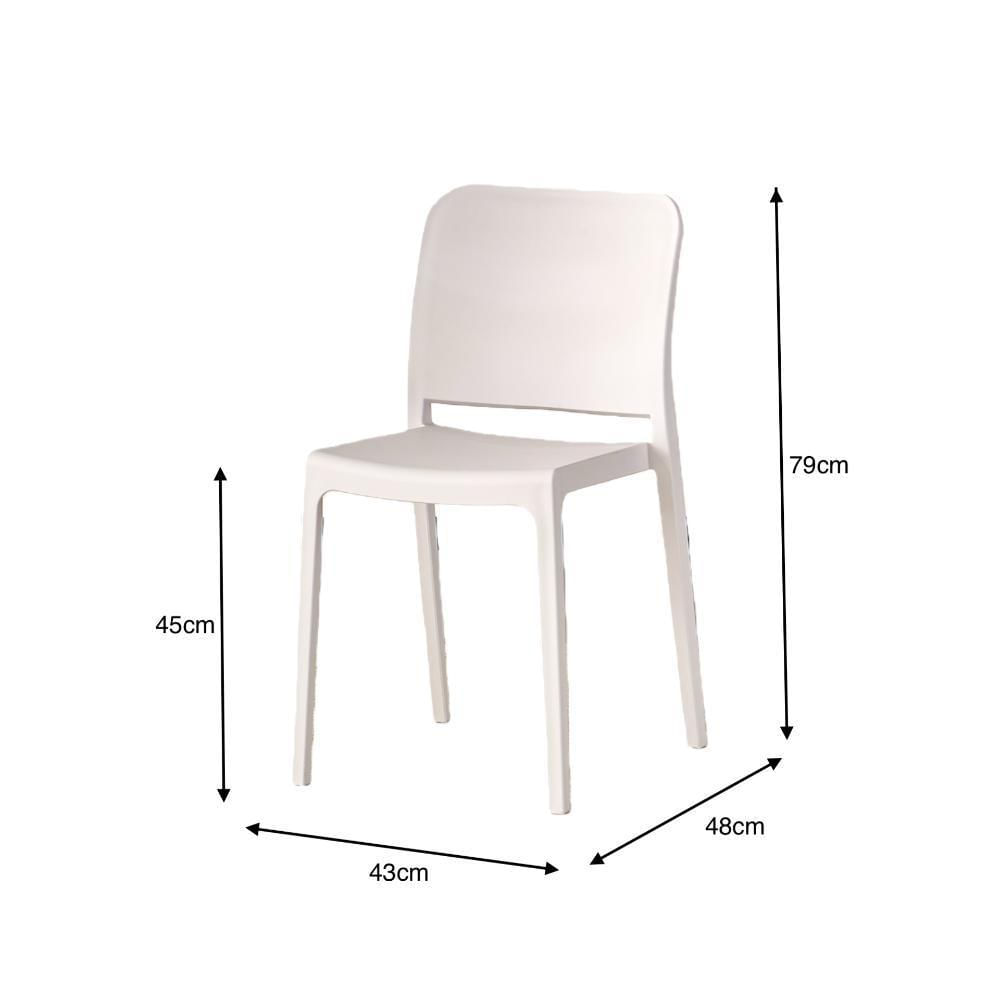 Silla Triveca, Blanco, Con Espaldar Cerrado Y Diseño Minimalista img #5