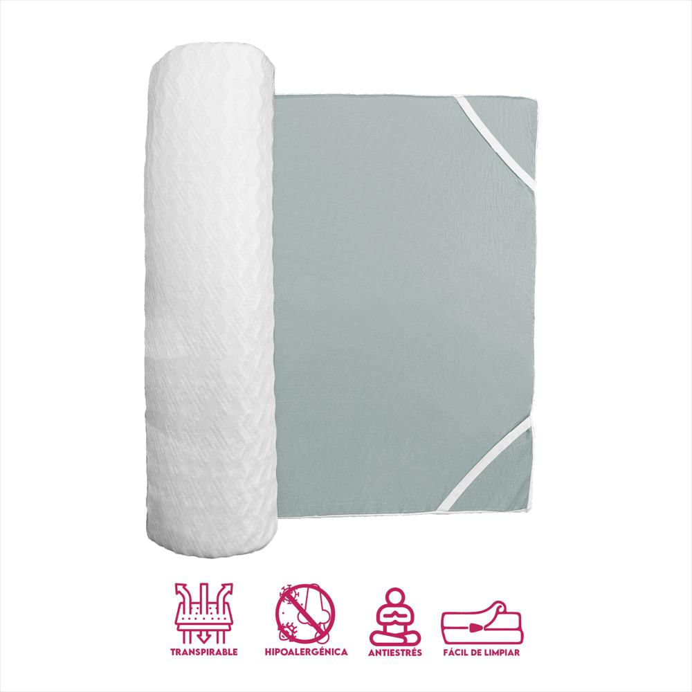 Sobrecolchón Topper Viscoelástica 140X190 Blanco Doble img #4