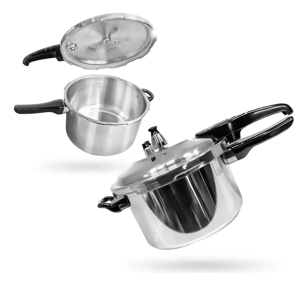 Olla A Presión 6 Litros Aluminio Reforzado 3 Válvulas