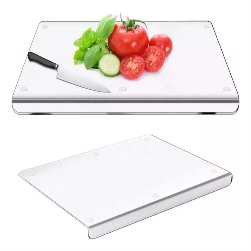 Tabla Corta Alimentos Protector Mesón Cocina Antideslizante Lisa Transparente img #1