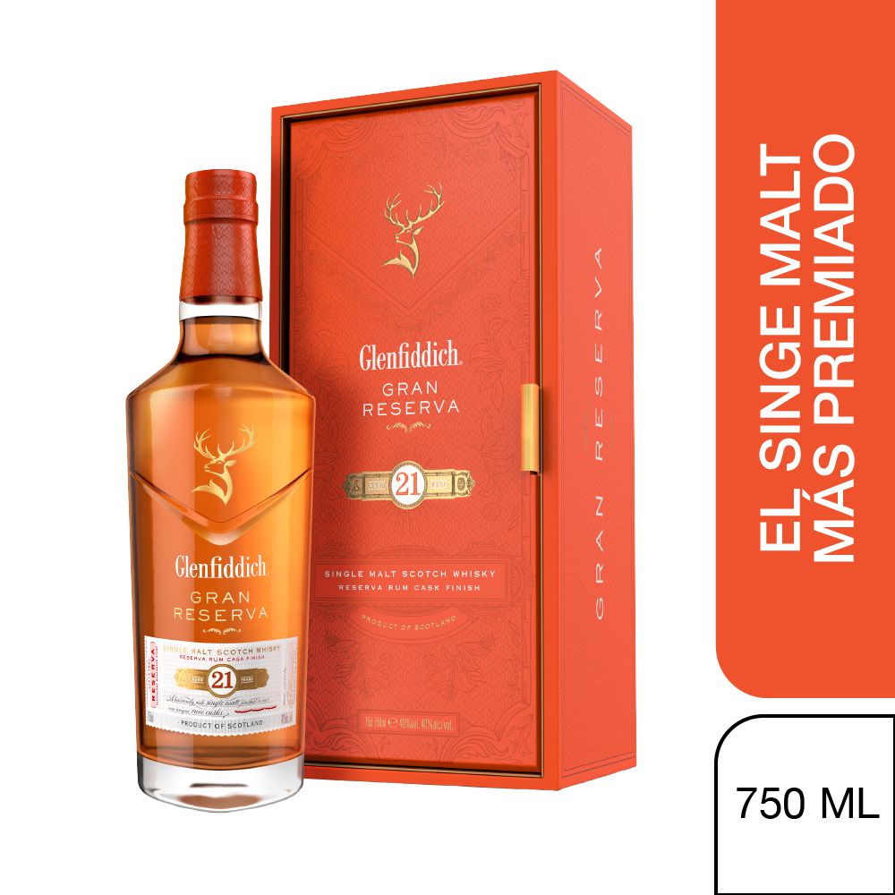 Whisky GLENFIDDICH Gran Reserva Single Malt Scotch 21 años (750  ml)