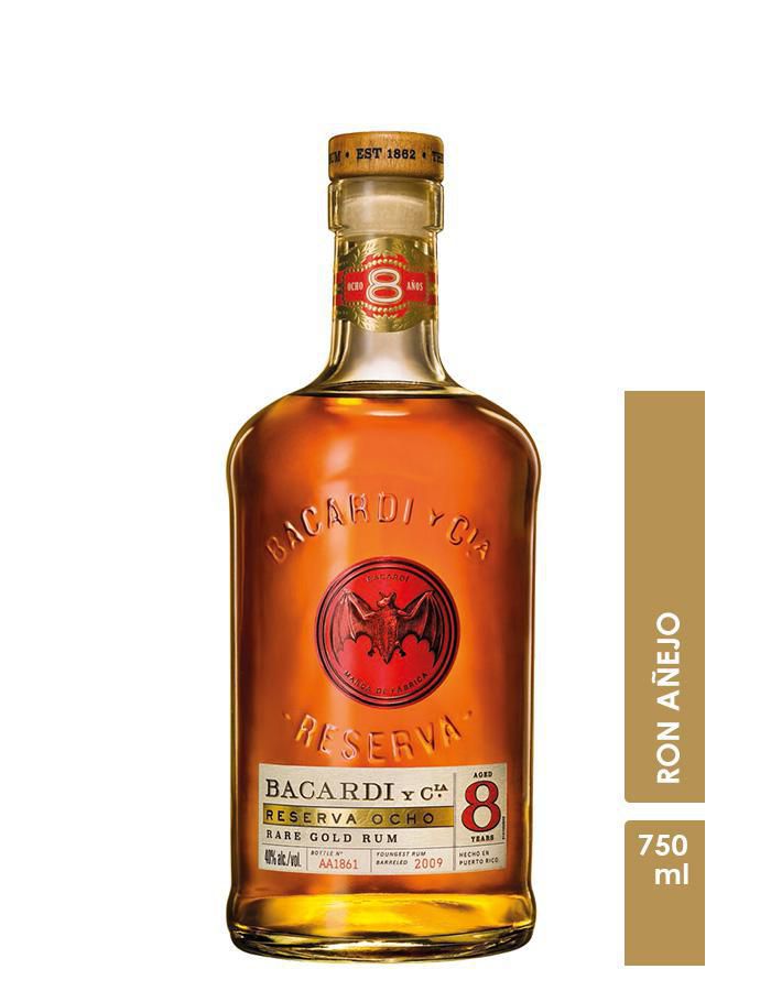 Ron BACARDI reserva 8 años botella (750  ml)