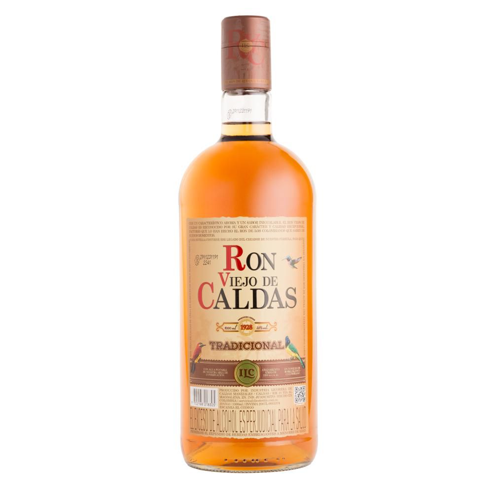 Ron VIEJO DE CALDAS botella tradicional vidrio  (1000  ml)