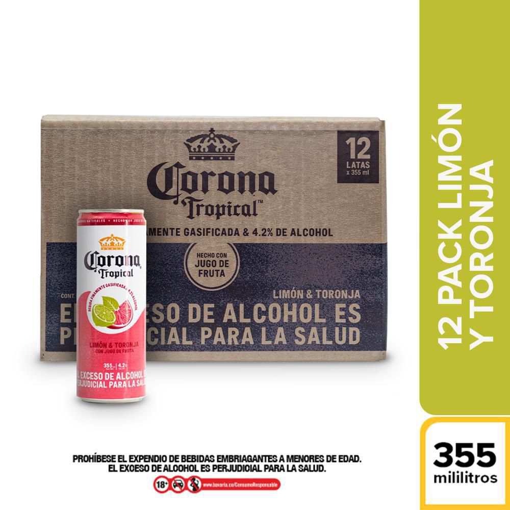 Hard Seltzer CORONA Docepack limón toronja (4260  ml) img #1