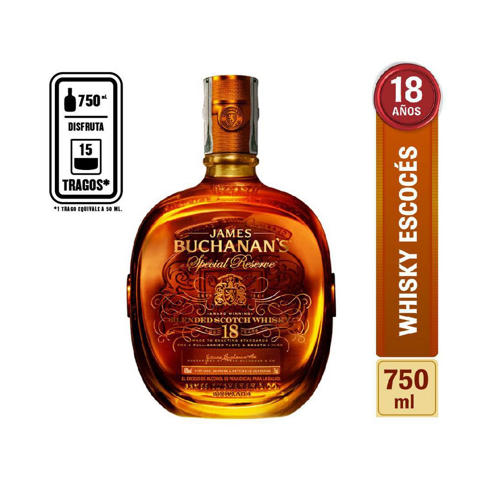 Whisky BUCHANAN S hielera obsequio 18 años (750  ml) img #1