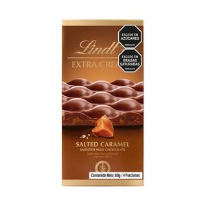 Barra de chocolate LINDT extra cremoso caramelo salado (80 gr)