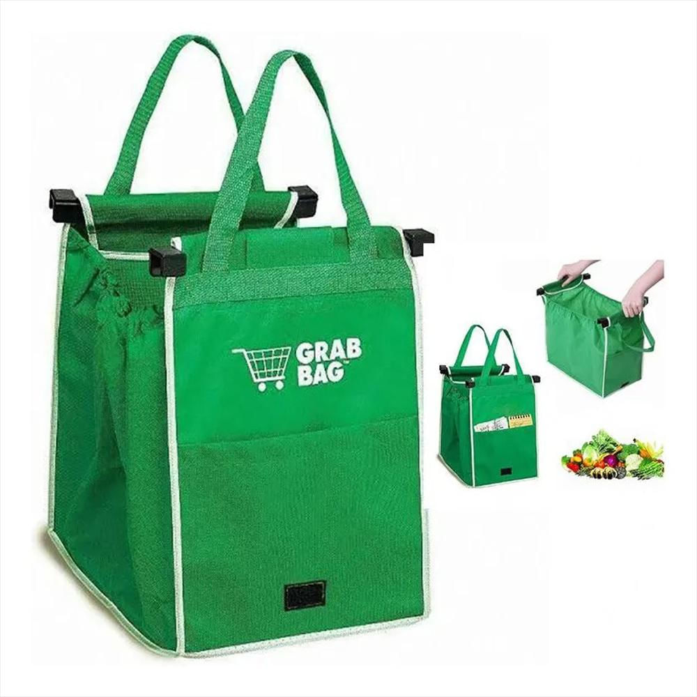 Kit Bolsa Compras Bolso Slim Agarre Clip Reutilizable X2 img #1