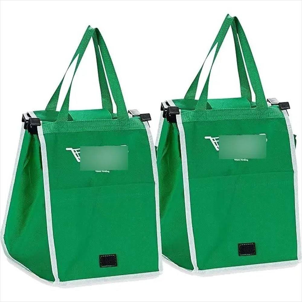 Kit Bolsa Compras Bolso Slim Agarre Clip Reutilizable X2 img #3