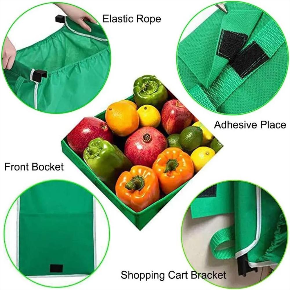 Kit Bolsa Compras Bolso Slim Agarre Clip Reutilizable X2 img #4