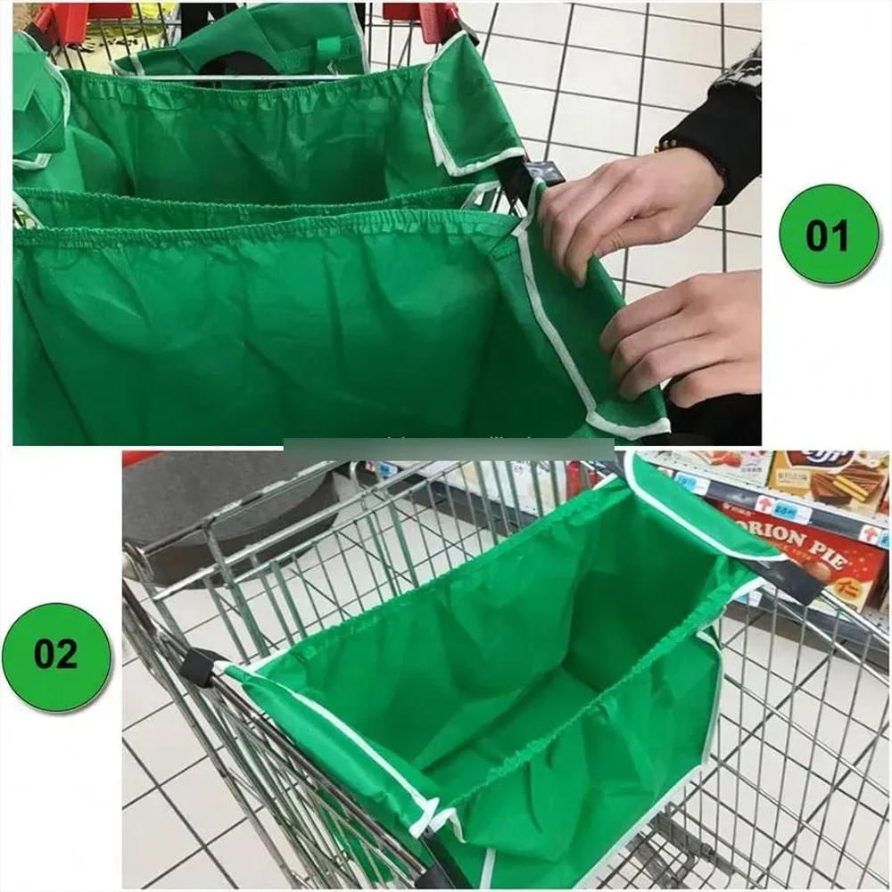 Kit Bolsa Compras Bolso Slim Agarre Clip Reutilizable X2 img #5
