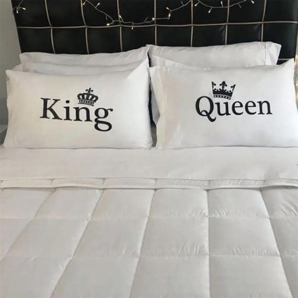 Set X 2 Funda Almohada Estampada Queen & King M Fibra img #1