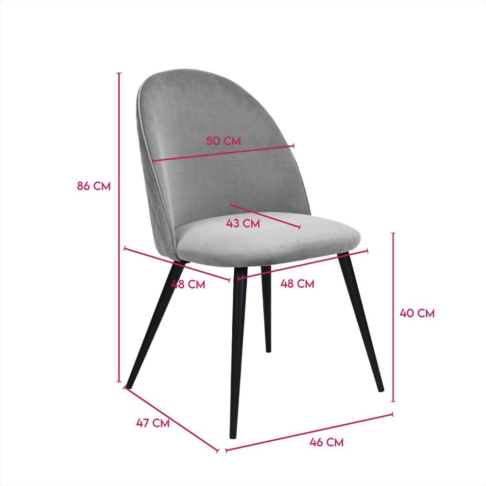 Set X2 Silla Decorativa Mueble Sala Comedor Dormitorio Refkira img #3