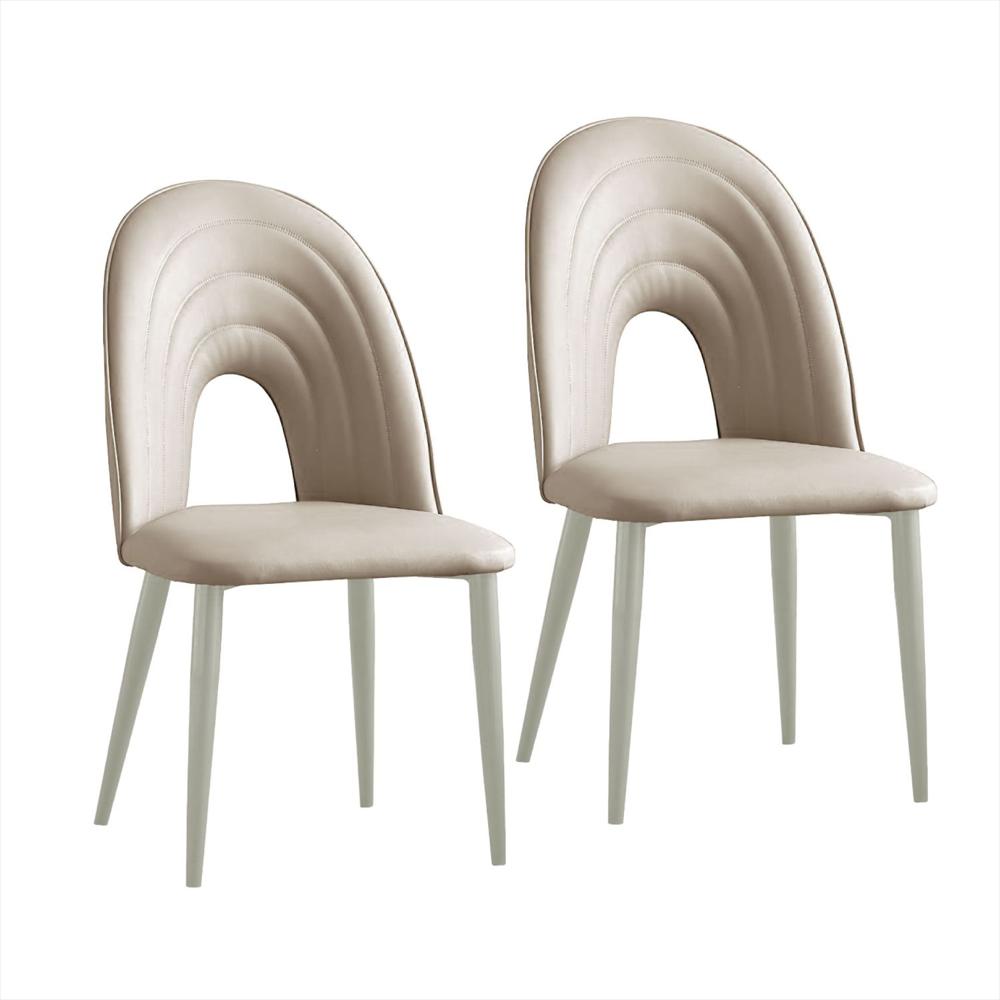 Set X2 Silla Decorativa Mueble Sala Comedor Dormitorio Refaurora Beige Aurora X2 img #1
