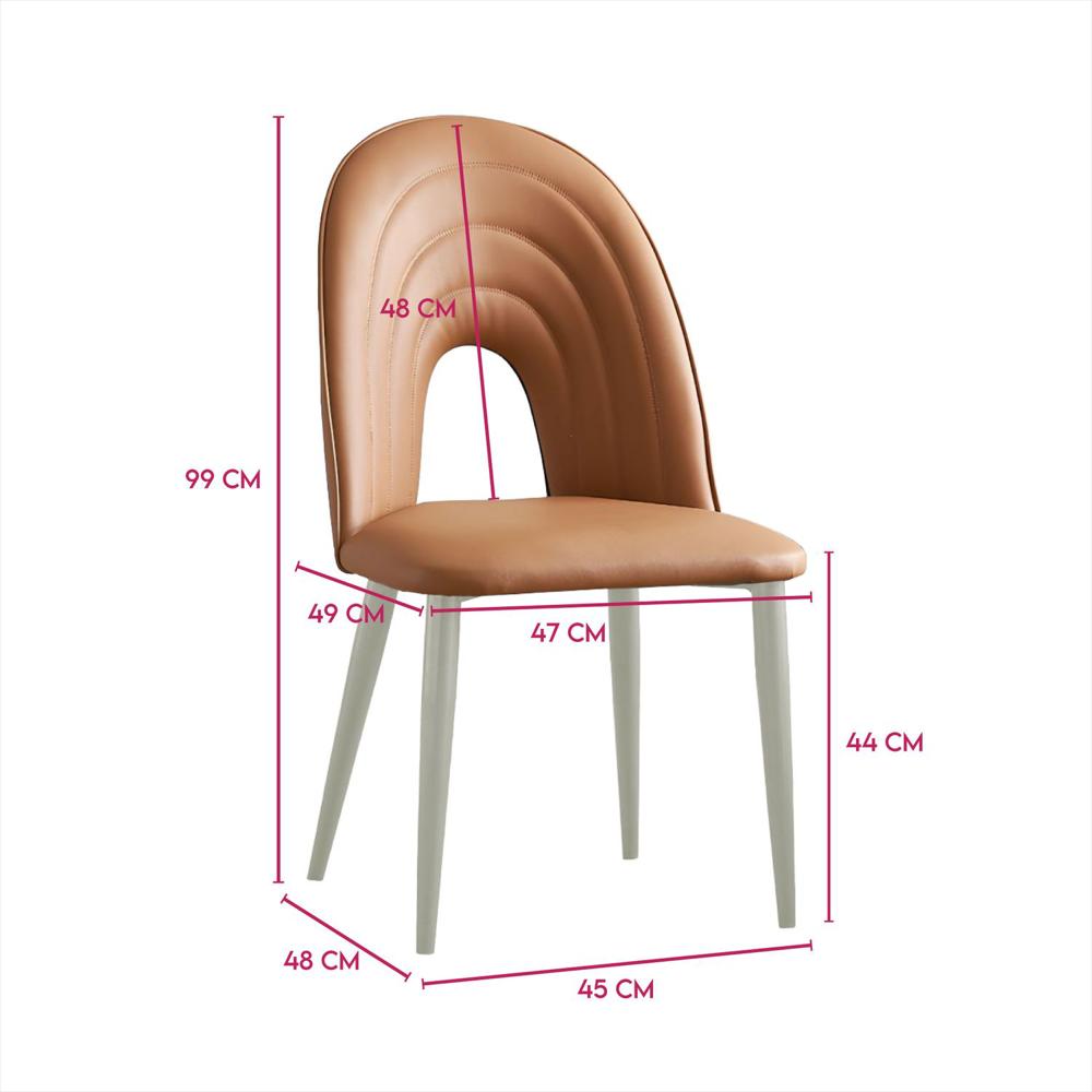Set X2 Silla Decorativa Mueble Sala Comedor Dormitorio Refaurora Café Aurora X2 img #5
