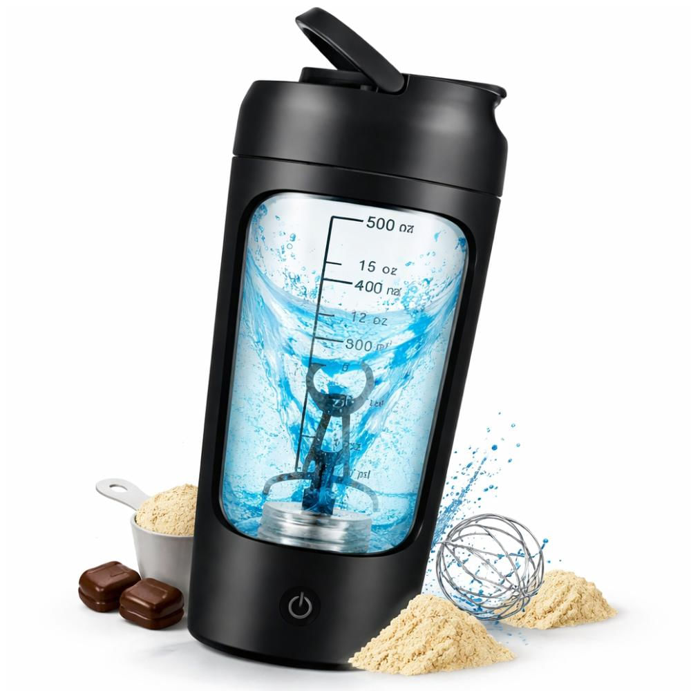 Mezclador Eléctrico De Proteínas Botella Batidor Recargable 500Ml img #1