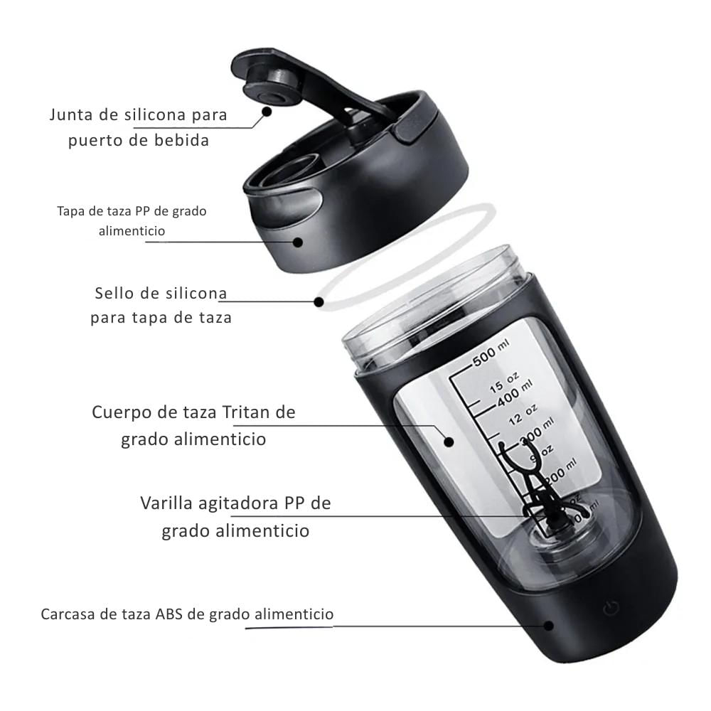 Mezclador Eléctrico De Proteínas Botella Batidor Recargable 500Ml img #5