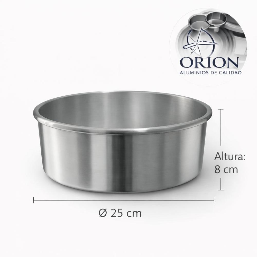 Molde Recto Redondo De Aluminio 25 Cm img #1