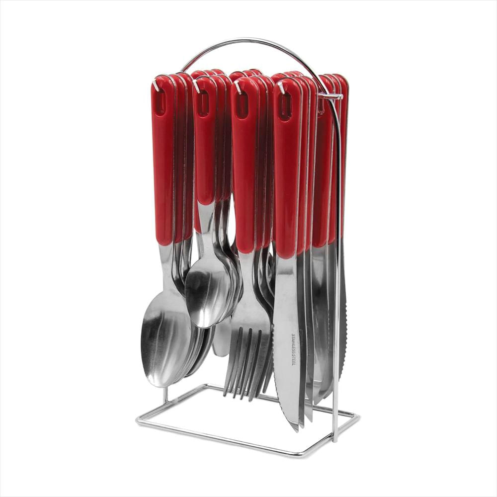 Set Cubiertos Home Elements Acero Inoxidable 24 Piezas Con Soporte img #1
