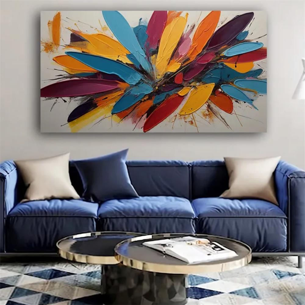 Cuadro Decorativo Abstracto Explosión Cromatica 120 X 70 Cm Decoración Hogar img #2