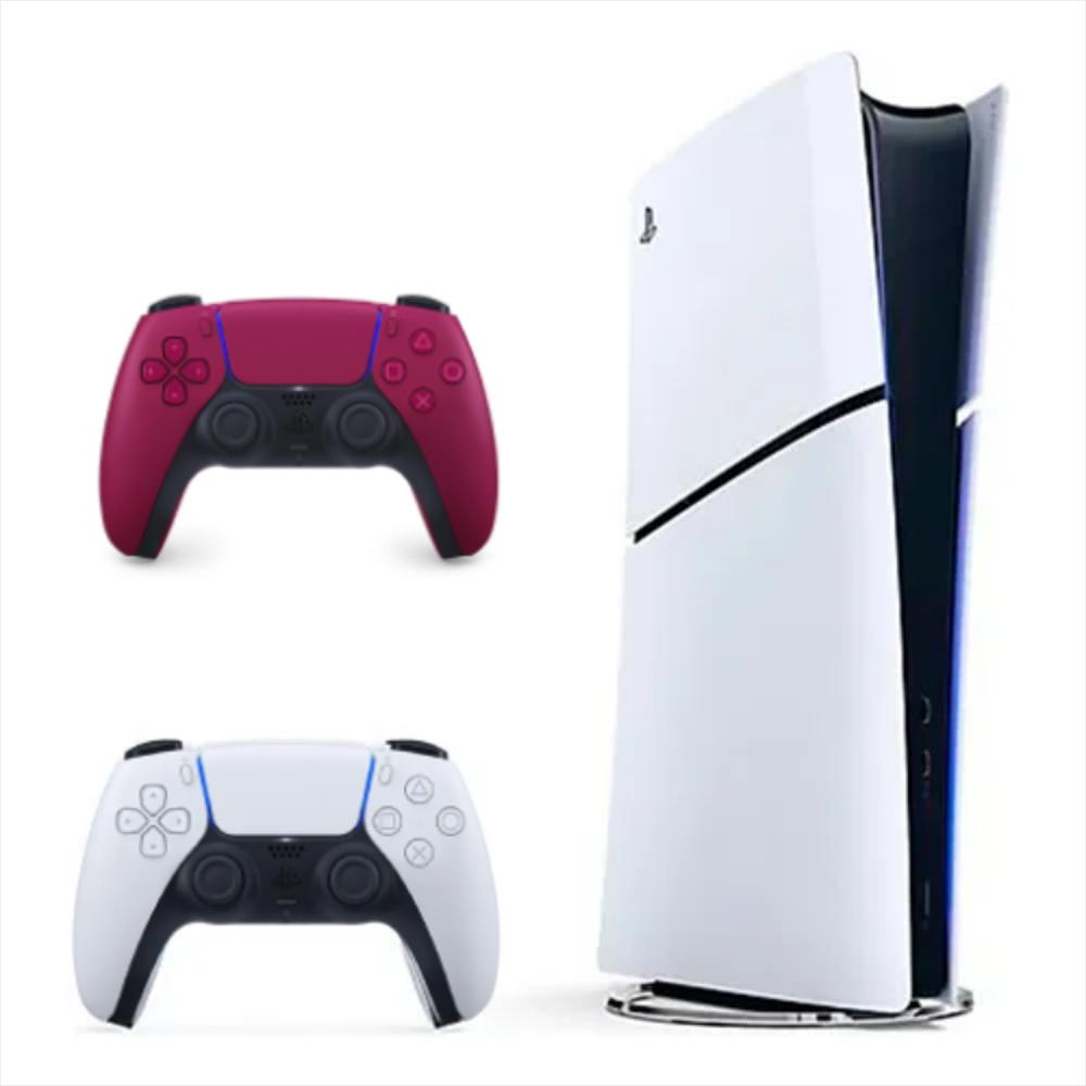 Consola Playstation 5 Slim Digital Refurbish Con Control Blanco Y Control Rojo
