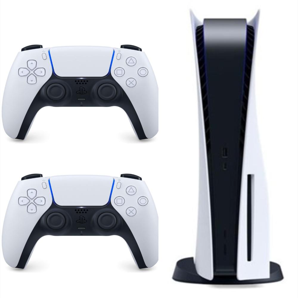 Consola Playstation 5 Fat De Disco Con Dos Controles Blancos