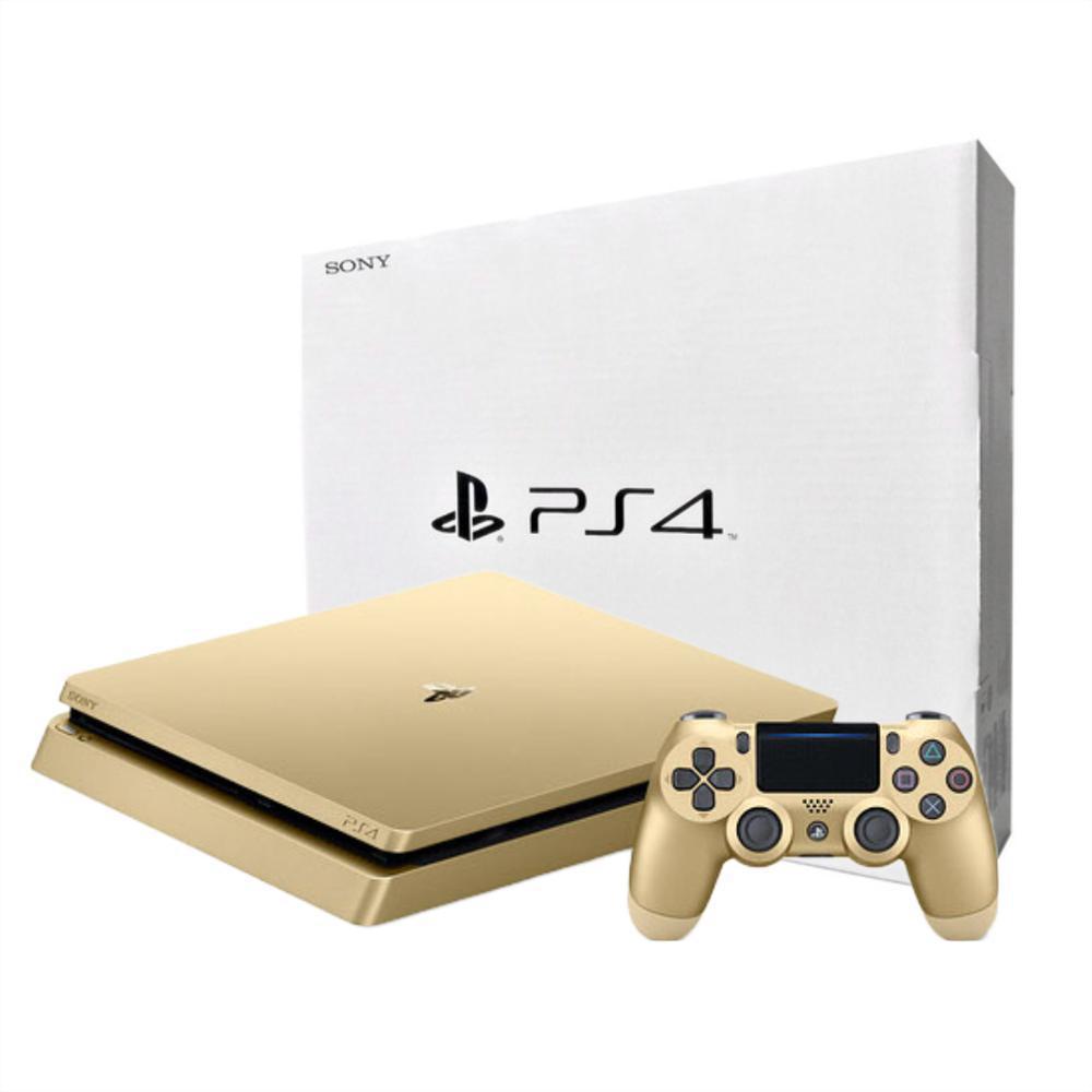 Consola Ps4 Slim Dorada 1 Tb Reacondicionada Control Original img #1