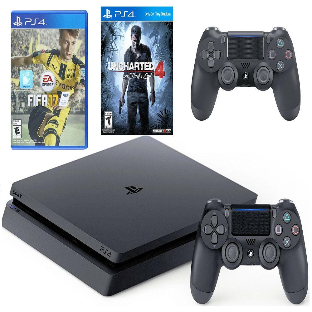 Consola Ps4 Slim 1Tb+Uncharted 4+Fifa 17+2 Controles V2 img #1