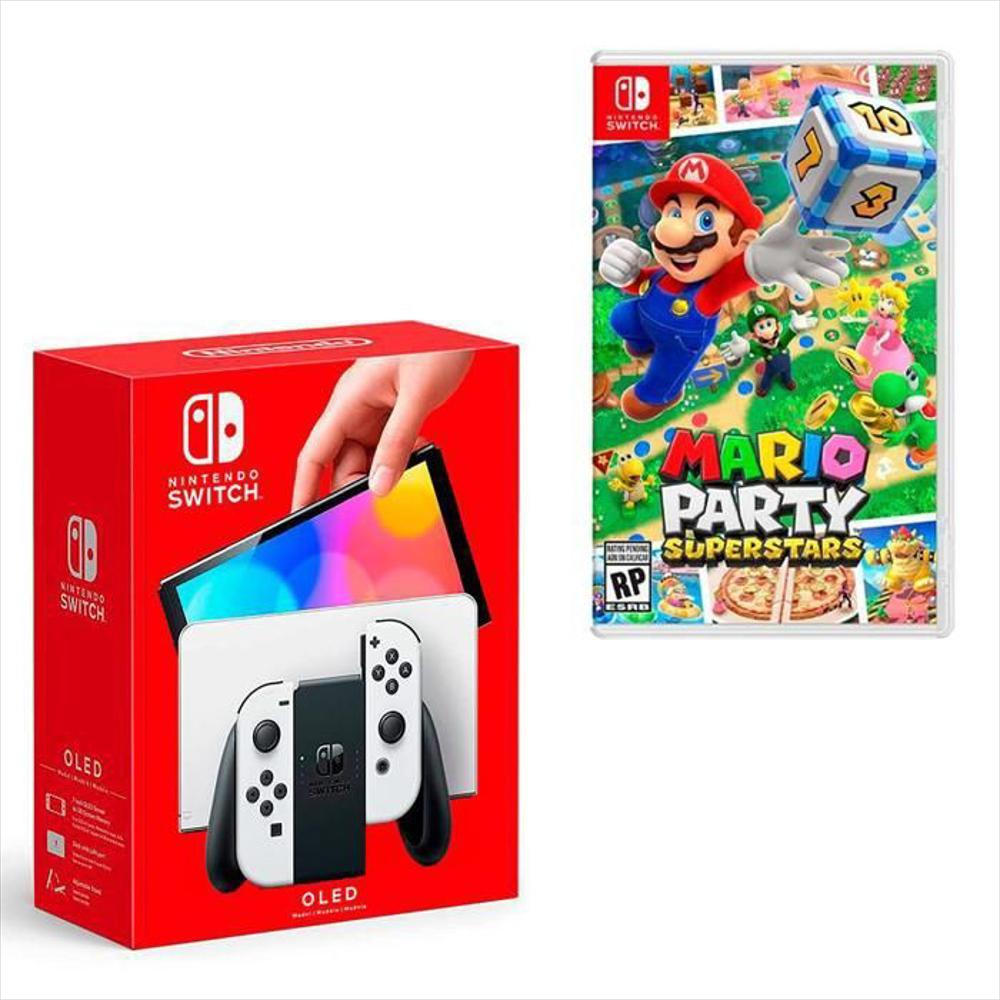 Consola Nintendo Switch Modelo Oled Blanca + Mario Party Superstars