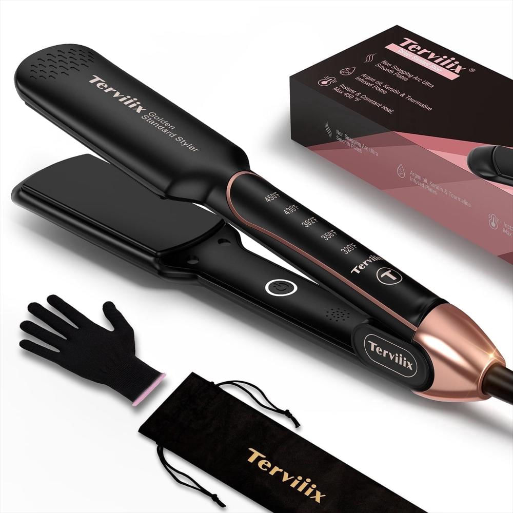 Plancha Plana Profesional De Cabello Terviiix De Cerámica 1.75″ Color