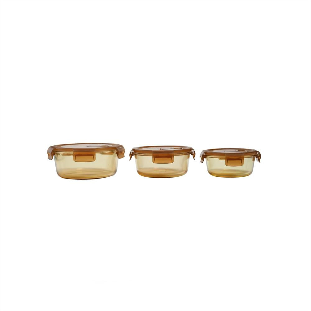 Set X3 Recipientes Redonda Con Tapa Hero396497 Ambar img #3