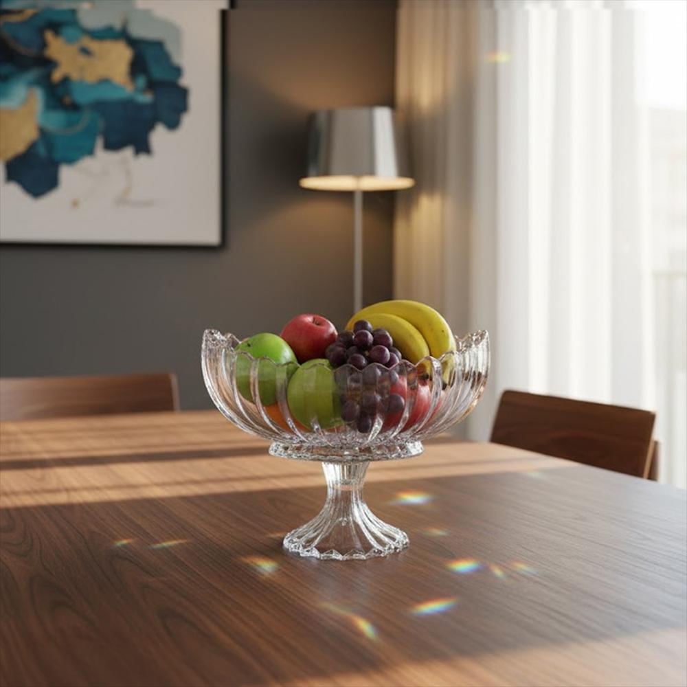 Frutero Decorativo En Cristal Base Ovalada 81905 Muran img #2
