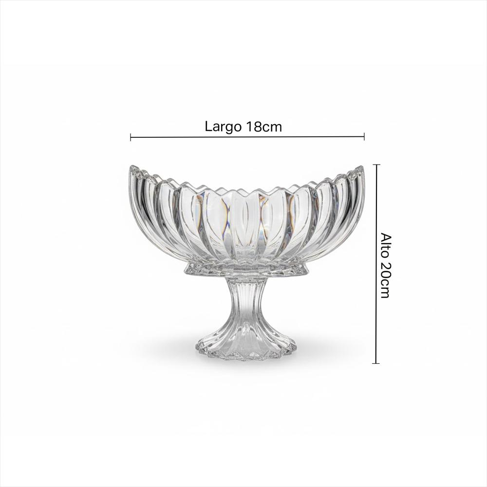 Frutero Decorativo En Cristal Base Ovalada 81905 Muran img #3
