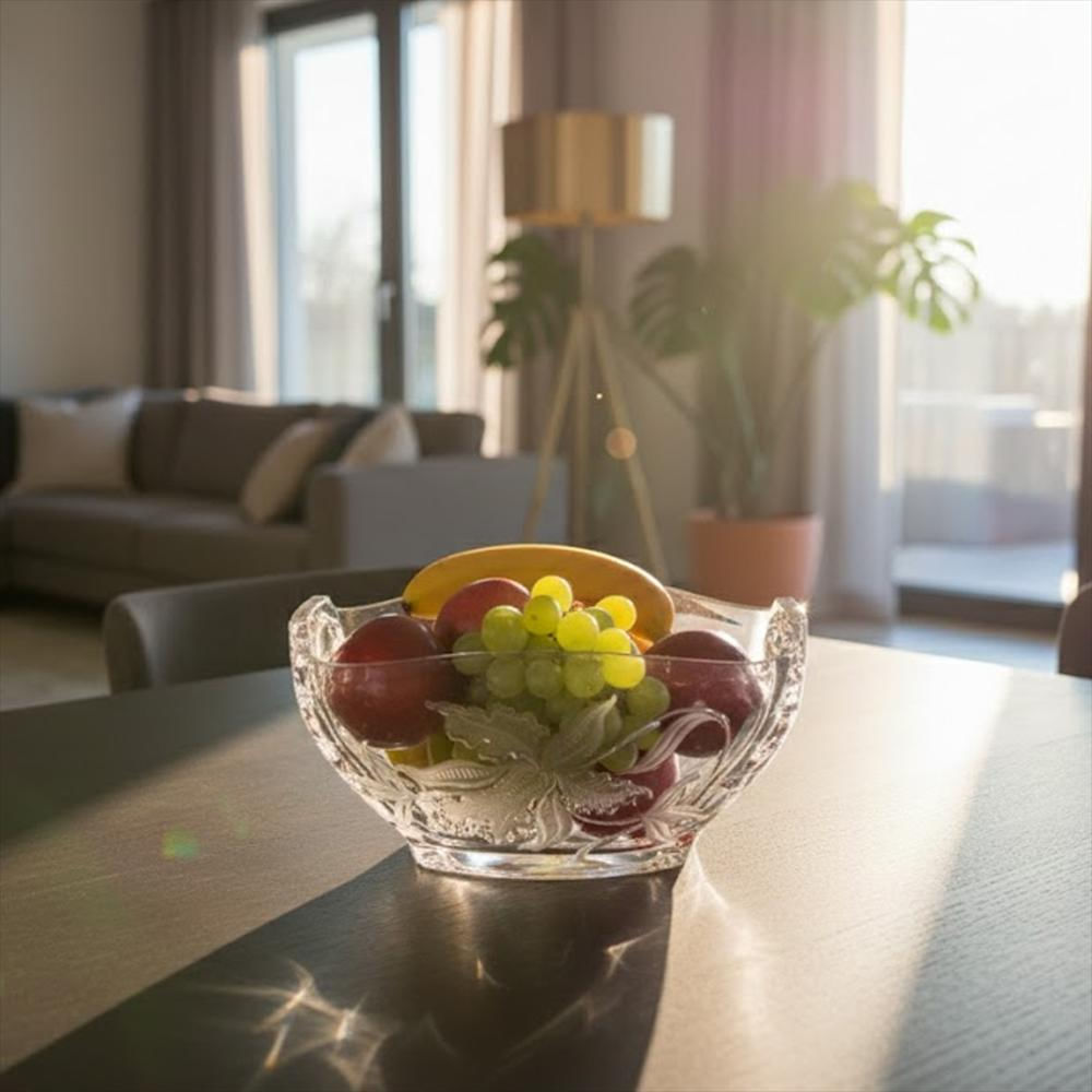 Frutero De Cristal Decorativo Diseño Orquídeas 764 Muran img #2