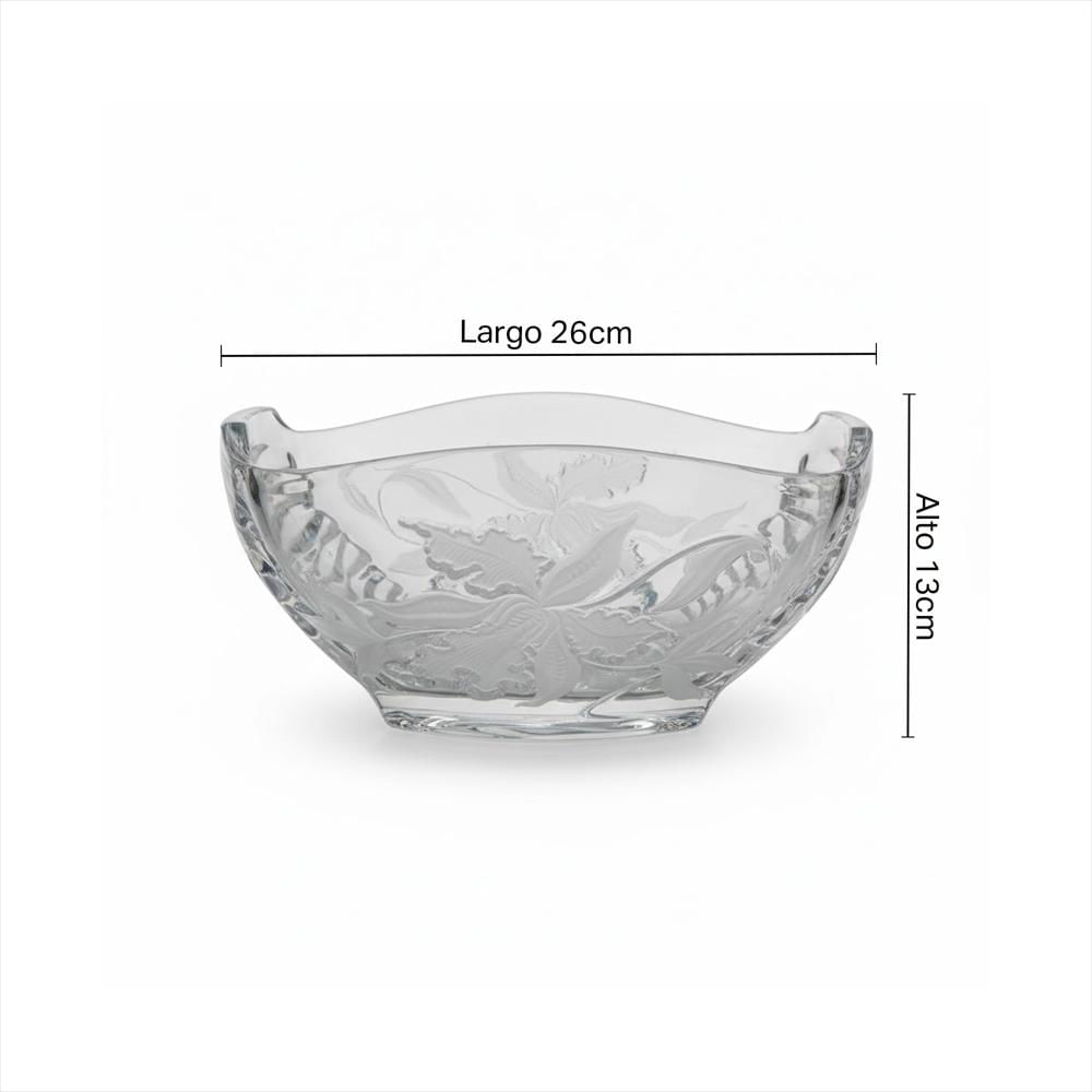 Frutero De Cristal Decorativo Diseño Orquídeas 764 Muran img #3
