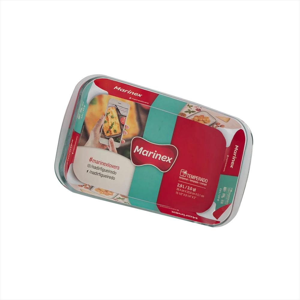 Refractaria De Vidrio Rectangular 2.9 L Para Horno Marinex img #2