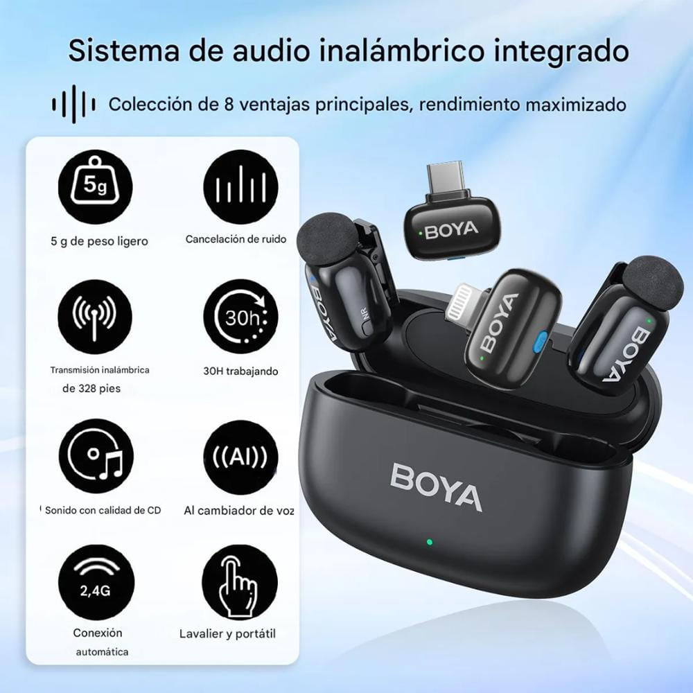 Boya Mini 12 Micrófono Solapa Color Negro Negro img #2